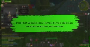 Battle.Net Balansinlösen: Hantera kontoinställningar, Säkerhetsfunktioner, Meddelanden