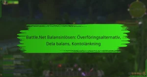 Battle.Net Balansinlösen: Överföringsalternativ, Dela balans, Kontolänkning